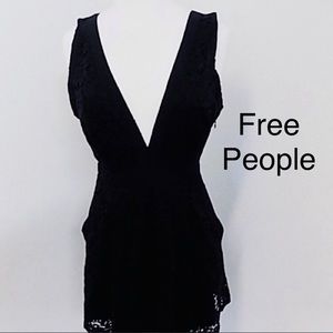 NWT Black Lace Sun Dress by Free People WMN M